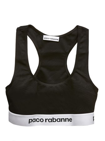 Paco Rabanne Logo Cropped Tank Top