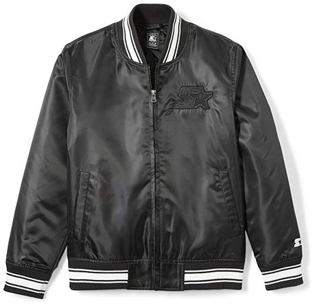 Amazon.com: Starter Boys' Bomber Jacket, Amazon Exclusive, Black, M (8/10): Clothing