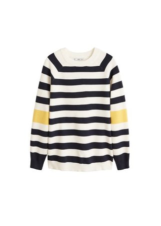 MANGO Tricolor cotton-blend sweater
