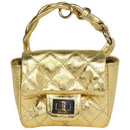 Chanel Gold Leather Quilted 2.55 Re-Issue Ankle Flap Bag at 1stdibs