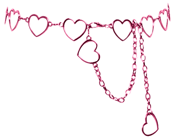 heart shaped chain belt png