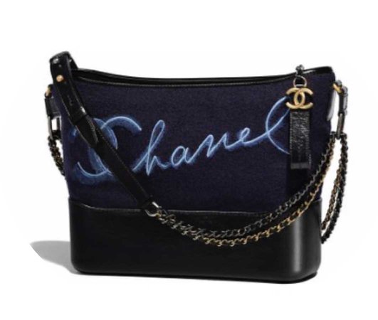 Chanel Navy And Black Gabrielle Bag
