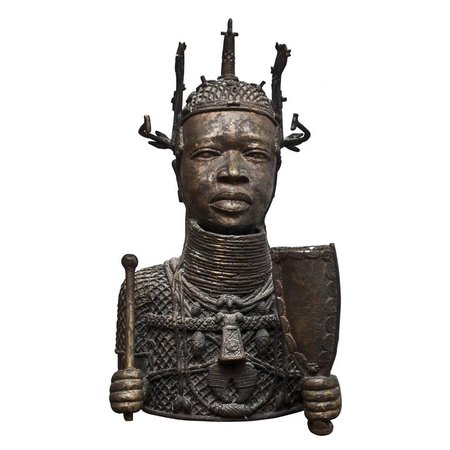 Bronze Bust of African Woman Antenata, Late 19th Century For Sale at 1stdibs