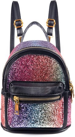 Amazon.com: SEALINF Women Girl Bling Mini Backpack Convertible Shoulder Cross Bags Purse (black-2): Clothing