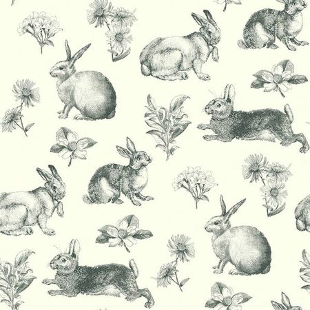 Shop Bunny Toile Wallpaper 20.5 in. x 33 ft. 56 sq.ft. - On Sale - Ships To Canada - Overstock - 23539800