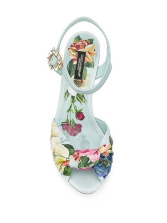 Dolce & Gabbana floral-print Wedge Sandals - Farfetch