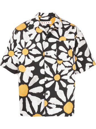 Marni Daisy Print short-sleeved Shirt - Farfetch