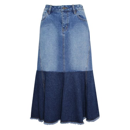 Robert Rodriguez Two Tone Denim Skirt | Muse Boutique Outlet – Muse Outlet