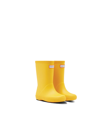 yellow hunter rain boots