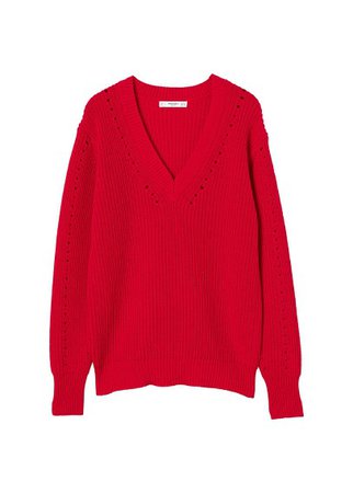 MANGO Openwork cotton sweater