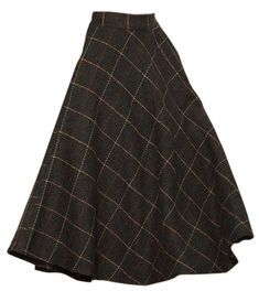 long brown wool skirt