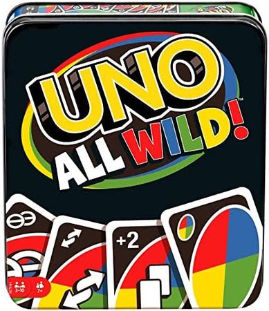 Amazon.com: ​UNO All Wild Card Game with 112 Cards, Gift for Kid, Family & Adult Game Night for Players 7 Years & Older​​ [Amazon Exclusive] : Toys & Games