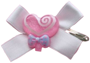 lollipop and bow hair clip