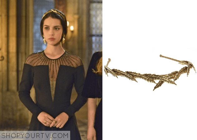 Reign: Season 1 Episode 17 Mary's Gold Feather Headband | Shop Your TV