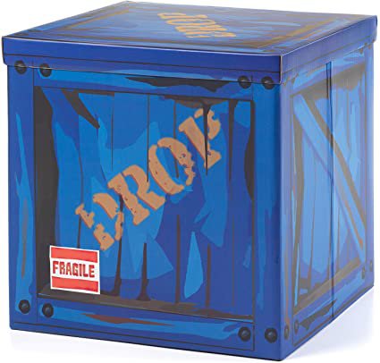 Amazon.com: CAMP LINER Large Loot Drop Box Accessory (14” x 14” x 14”) - Goes with Merch Like Pickaxes, Guns, Costumes - Perfect Decoration Gift for Gamers, Boys, Parties: Toys & Games