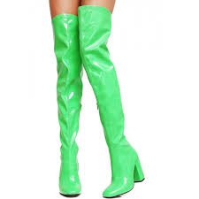 green thigh high boots - Google Search