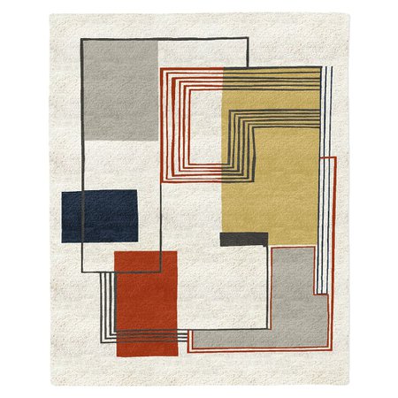 Abstract Lines Wool Rug | West Elm