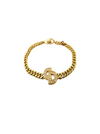 Christian Dior Chunky CD Gold Bracelet — INTO ARCHIVE