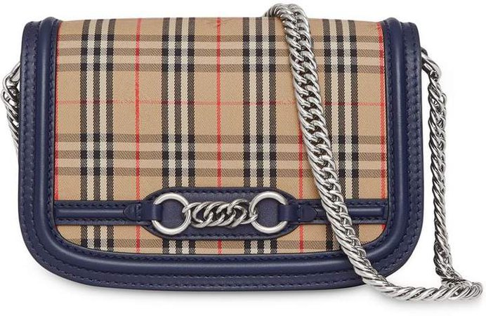 The 1983 Check Link Bag with Leather Trim