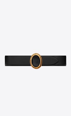 Saint Laurent, CABOCHON-BUCKLE BELT IN SMOOTH LEATHER