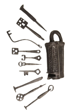 Viking iron lock and keys
