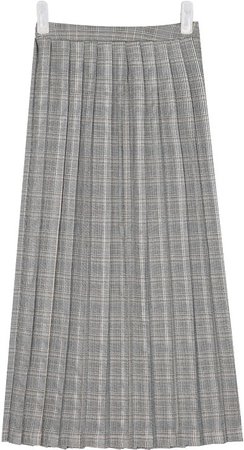 Plaid Pleats Skirt by AIN