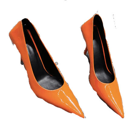Туфли лодочки оранжевые