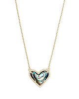 Ari Heart Gold Pendant Necklace in Watercolor Illusion
