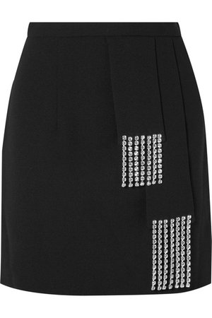Christopher Kane | Crystal-embellished crepe mini skirt | NET-A-PORTER.COM