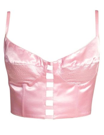 1990’s Versace Baby Pink Satin Bustier
