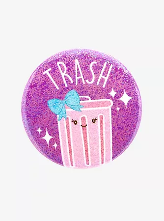 Kawaii Trash Button