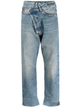 R13 Crossover Cropped Jeans - Farfetch