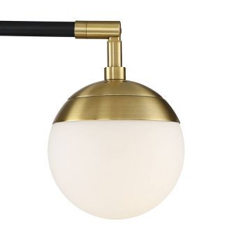 Possini Euro Design Modern Arc Floor Lamp 3-light Led 72" Tall Gold Black Frosted Glass Globe Shade Adjustable Arm For Living Room : Target