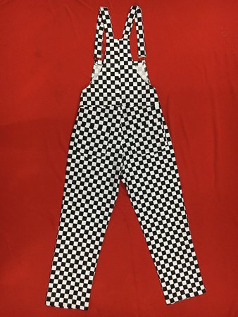 CHECKER BOARD OVERALLS – Teen Hearts Clothing - STAY WEIRD