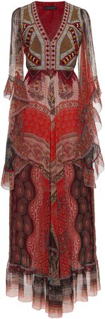Etro Patchwork Printed Silk Dress Size: 38