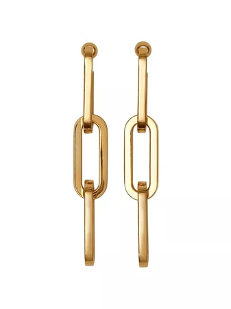 Burberry Gold-plated Link Drop Earrings £420 - Shop Online - Fast Global Shipping, Price