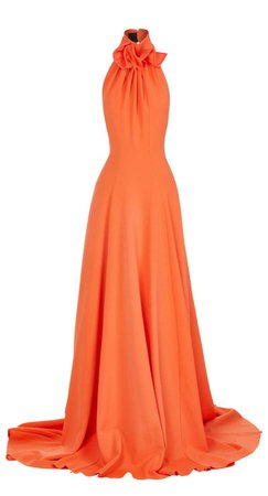 orange gown