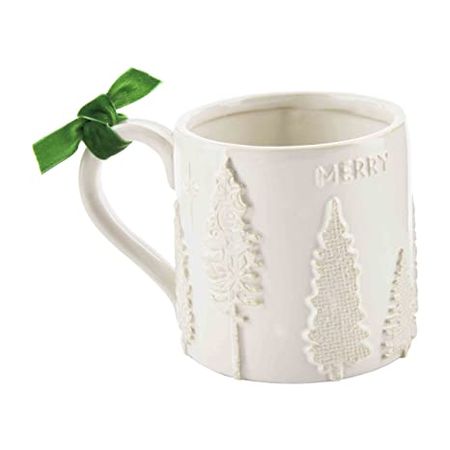 Amazon.com: Mud Pie White Christmas Mug, Merry : Home & Kitchen