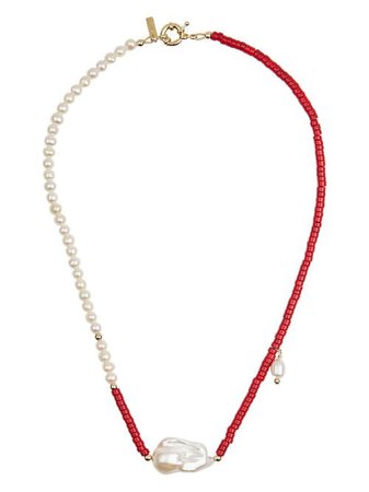 Shop éliou Reims pearl bead necklace with Express Delivery - FARFETCH