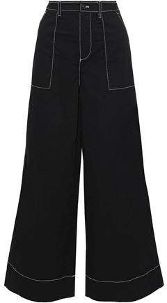 Hewson Cotton-blend Wide-leg Pants