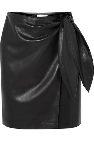 Nanushka | Iowa vegan leather wrap mini skirt | NET-A-PORTER.COM