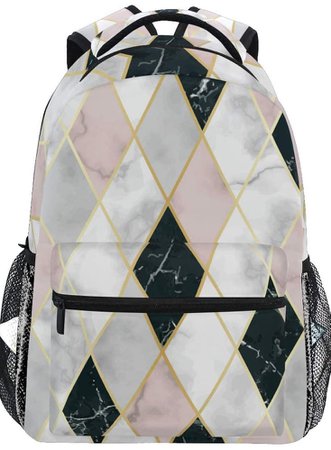 Pink marble Backpack