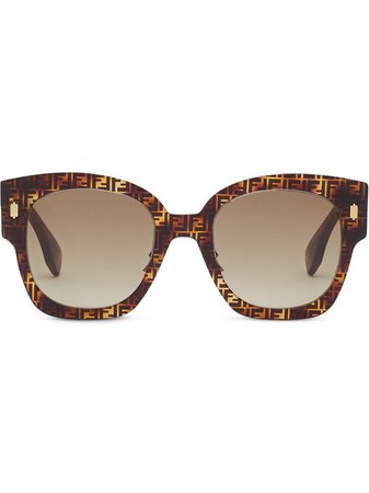 Shop Fendi Roma oversized-frame sunglasses with Express Delivery - FARFETCH