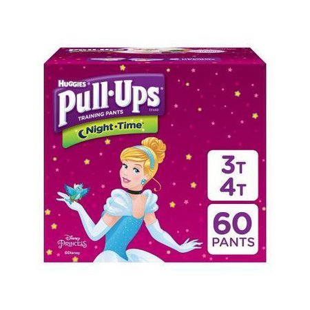 Huggies Pull-Ups Girls' NightTime Training Pants Giga Pack - Size 3T-4T (60ct) : Target