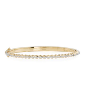 Miseno Marea 18k Gold Two-Tone Diamond Bangle Bracelet