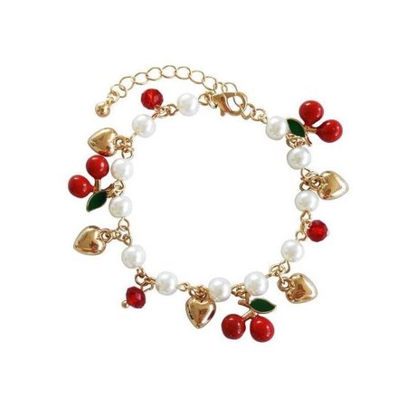 White Tanuki Japanese Cherry and Pearl Bracelet