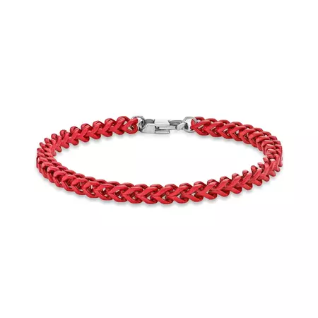 5 mm Red Acrylic Bracelet for Men / Thin Franco Chain Bracelet - Etsy Brasil