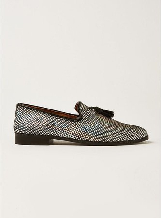 HOUSE OF HOUNDS Silver Leather Blitz Tassel Loafers - Men's Loafers - Shoes & Accessories - TOPMAN