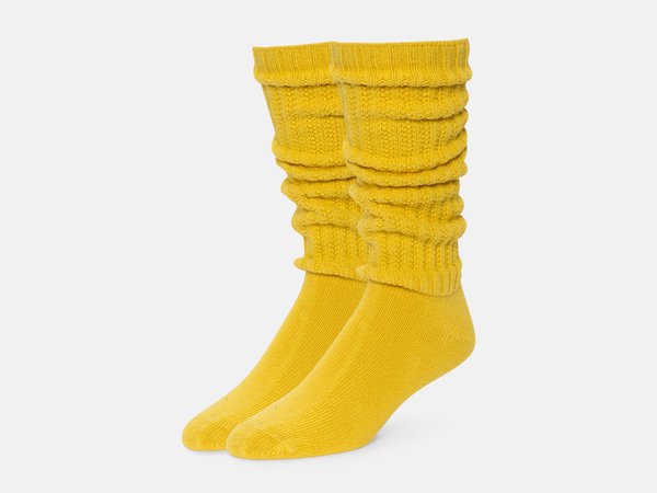 Yellow scrunch socks