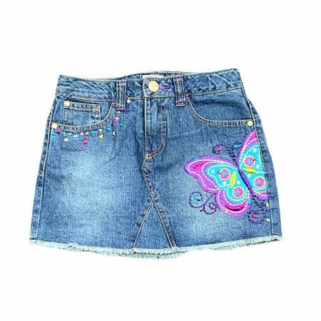 Y2k butterfly mini skirt 🧿 - indie kid core Lizzie... - Depop